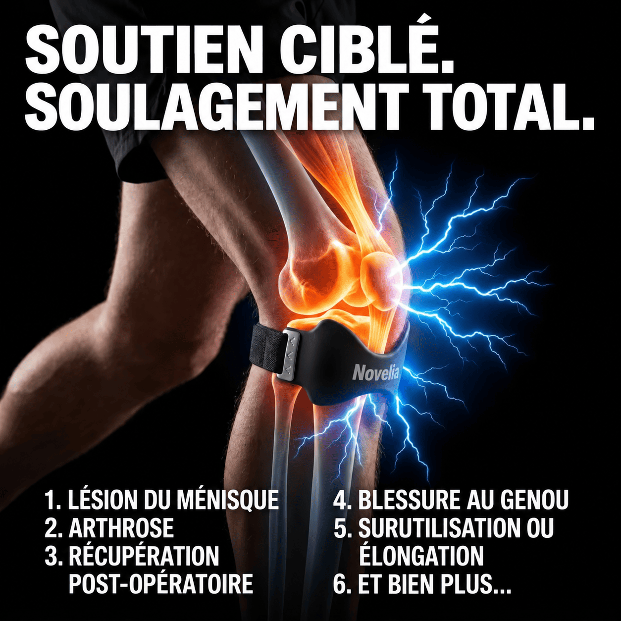 Novelia™ Précision : la sangle qui soulage le genou